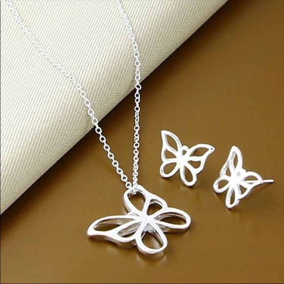 ⭐last one⭐925 sterling silver butterfly set - Picture 2 of 8